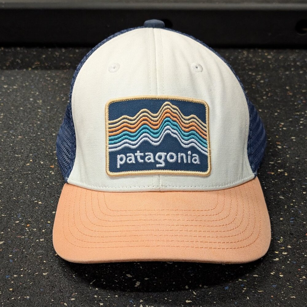 Patagonia Ridge Rise Stripe Snapback Trucker Hat Youth Size
